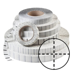 brunner Tab-Etiketten 25 — kreuzperforiert · 4 × 12.000