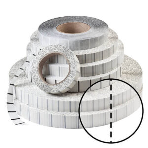 brunner Tab-Etiketten 25 — vertikal perforiert · 4 × 12.000